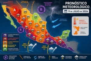 Las ondas tropicales 16 y 17 generarán lluvias en México